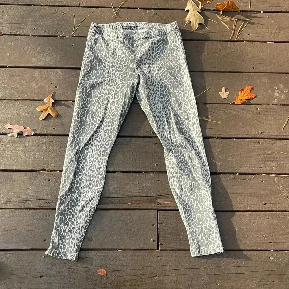 Joes Jeans gray leopard print jeggings size L2